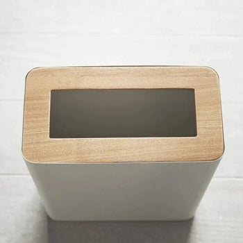 Yamazaki Rin quadratischer Abfalleimer – weiß