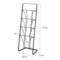 Yamazaki Tower Tijdschriftenrek 4 vakken - Zwart - afbeelding 2