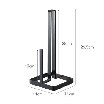 Yamazaki Tower Keukenrolhouder staand - Zwart