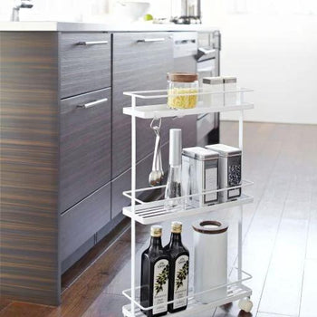 Yamazaki Tower Keukentrolley smal 3-laags - Wit