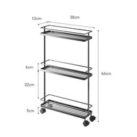 Yamazaki Tower Keukentrolley smal 3-laags - Zwart