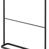 Yamazaki Tower handdoekenrek voor de badkamer - zwart - Mooier Thuis