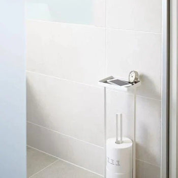 Yamazaki Tower Toilettenpapierhalter geöffnet - Weiß