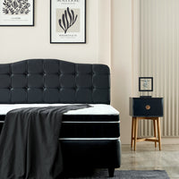 Opbergboxspring Marrakech Kunstleer Zwart – 140x200 cm