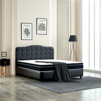 Opbergboxspring Marrakech Kunstleer Zwart – 160x200 cm