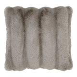 Galena kunstbont sierkussen - grijs - 45×45 cm - 100% polyester - Mooier Thuis