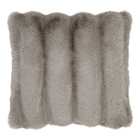 Galena kunstbont sierkussen - grijs - 45×45 cm - Mooier Thuis