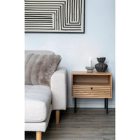 House of Nordic Galena kunstbont sierkussen - grijs - 45×45 cm - Mooier Thuis