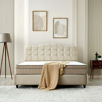 Opbergboxspring Marrakech Velvet Beige – 140x200 cm