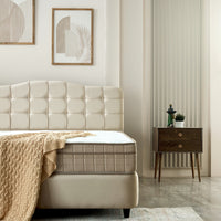 Opbergboxspring Marrakech Velvet Beige – 160x200 cm