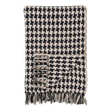 Side plaid - zwart/beige - 130×180 cm plaid/deken - zwart en beige - Mooier Thuis