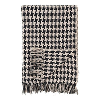 Side plaid - zwart/beige - 130×180 cm - Mooier Thuis