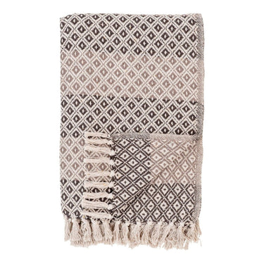 Alanya plaid - bruin/beige/wit - 130×180 cm
