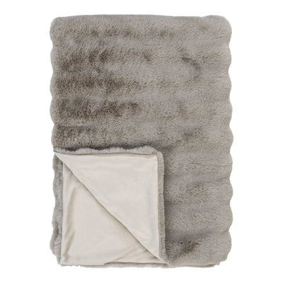 Galena Kunstpelzdecke – grau – 130 × 180 cm