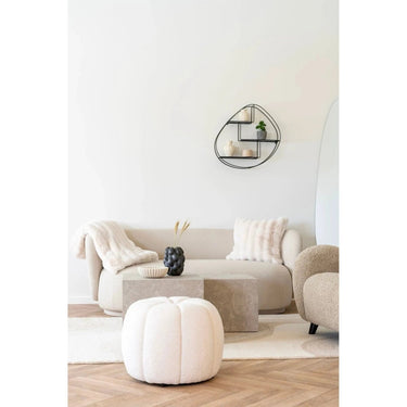 Galena plaid kunstbont - wit - 130×180 cm