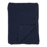 Santos plaid - donkerblauw - 130×170 cm plaid/deken - 100% gerecycled katoen - Mooier Thuis