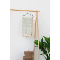 House of Nordic Manisa plaid - groen - 130×180 cm - Mooier Thuis