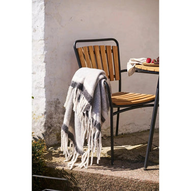 Carmel plaid wolmix - grijs/wit - 130×170 cm