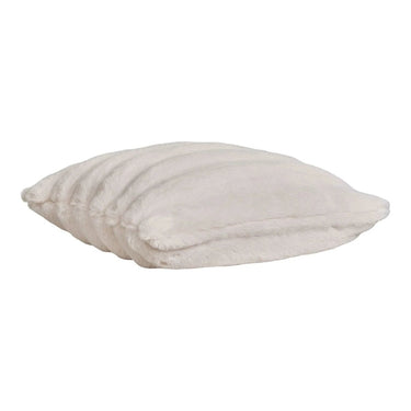 Galena kunstbont sierkussen - wit - 45×45 cm
