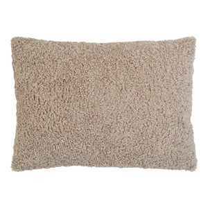 Tavira bouclé sierkussen - grijs/bruin - 45×60 cm