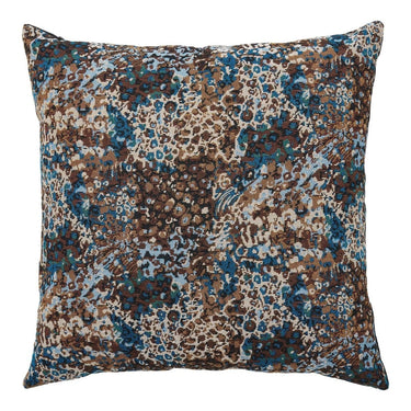 Blossom sierkussen - blauw/bruin - 45×45 cm