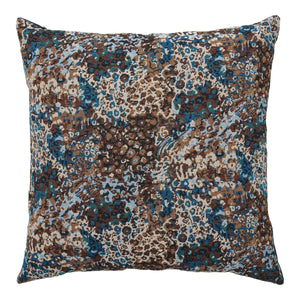 Blossom sierkussen - blauw/bruin - 45×45 cm