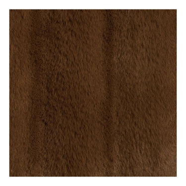 Galena kunstbont sierkussen - bruin - 45×45 cm