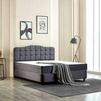 Opbergboxspring Marrakech Velvet Antraciet – 140x200 cm