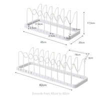 Yamazaki Tower uitschuifbare deksel- en pannenhouder - Wit