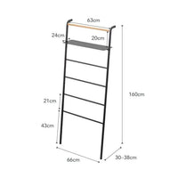 Yamazaki Decoratieve ladderrek breed - Zwart - bestel bij Mooier Thuis