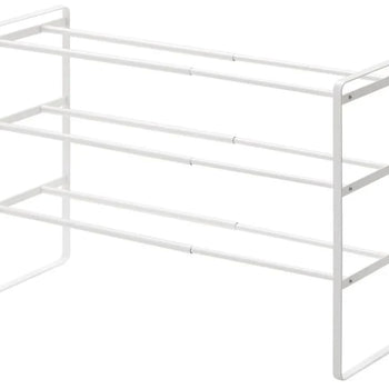 Yamazaki Frame ausziehbares 3-stöckiges Schuhregal – weiß