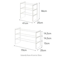 Yamazaki Frame uitschuifbaar 3-laags schoenenrek - wit