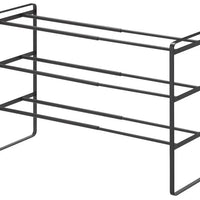 Yamazaki Frame uitschuifbaar 3-laags schoenenrek - zwart - Mooier Thuis