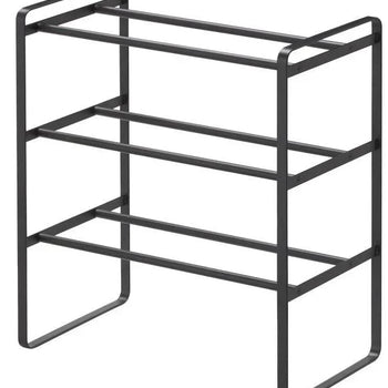Yamazaki Frame ausziehbares 3-stöckiges Schuhregal – schwarz