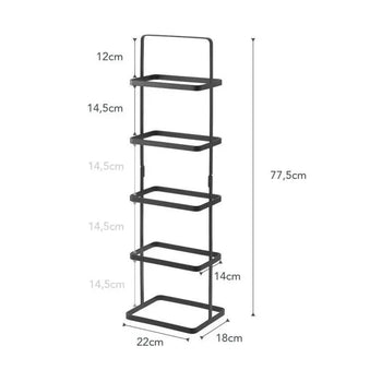 Schmale Schuhablage Yamazaki Tower - schwarz