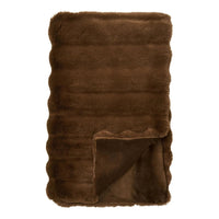 Galena plaid kunstbont - bruin - 130×180 cm - Mooier Thuis