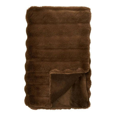 Galena plaid kunstbont - bruin - 130×180 cm