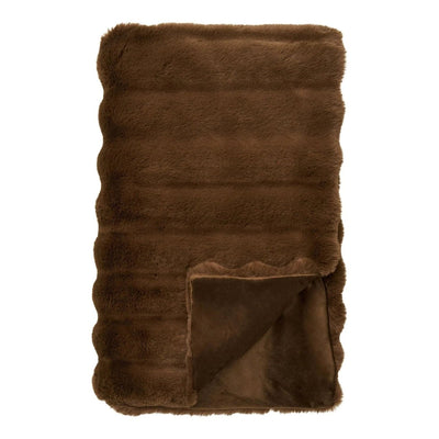 Galena Kunstpelzdecke – braun – 130 × 180 cm