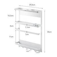 Yamazaki Tower magnetisch keukenrek voor koelkast - wit - bestel bij Mooier Thuis