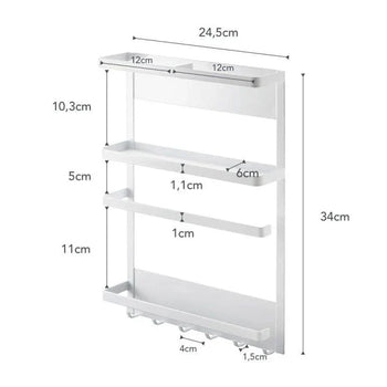 Yamazaki Tower magnetisch keukenrek voor koelkast - wit