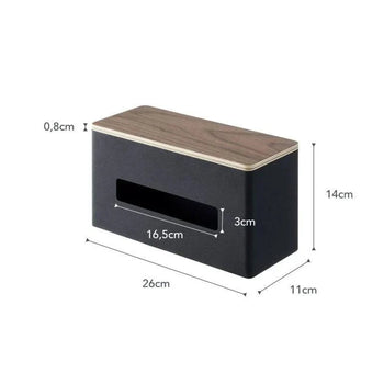 Yamazaki Rin doppelseitige Taschentuchbox – schwarz