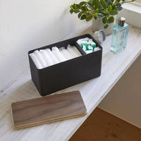 Yamazaki Rin opbergbox voor make-up/sanitair - zwart - afbeelding 2