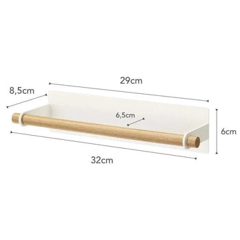 Yamazaki Tosca Keukenrolhouder magnetisch breed - Wit