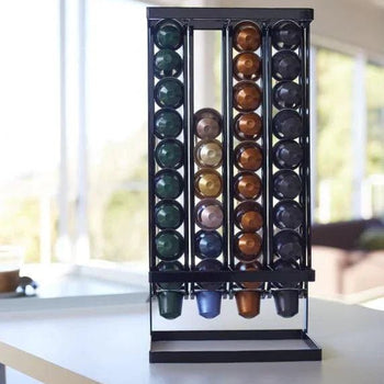Yamazaki Tower brede koffiecapsulehouder - zwart