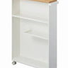 Yamazaki Tower Badkamerkastje op wielen - Wit badkamertrolley - 48 cm breed - Mooier Thuis