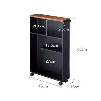 Yamazaki Tower Badkamerkastje op wielen - Zwart