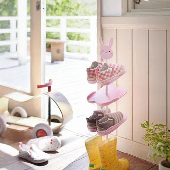Yamazaki Schuhregal für Kinder - rosa Hase