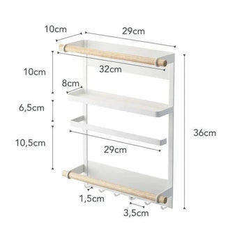 Yamazaki Tosca Keukenrek magnetisch - Wit