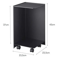 Yamazaki Tower Toiletrolhouder op wielen - Zwart