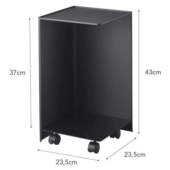 Yamazaki Tower Toilettenpapierhalter auf Rollen – Schwarz